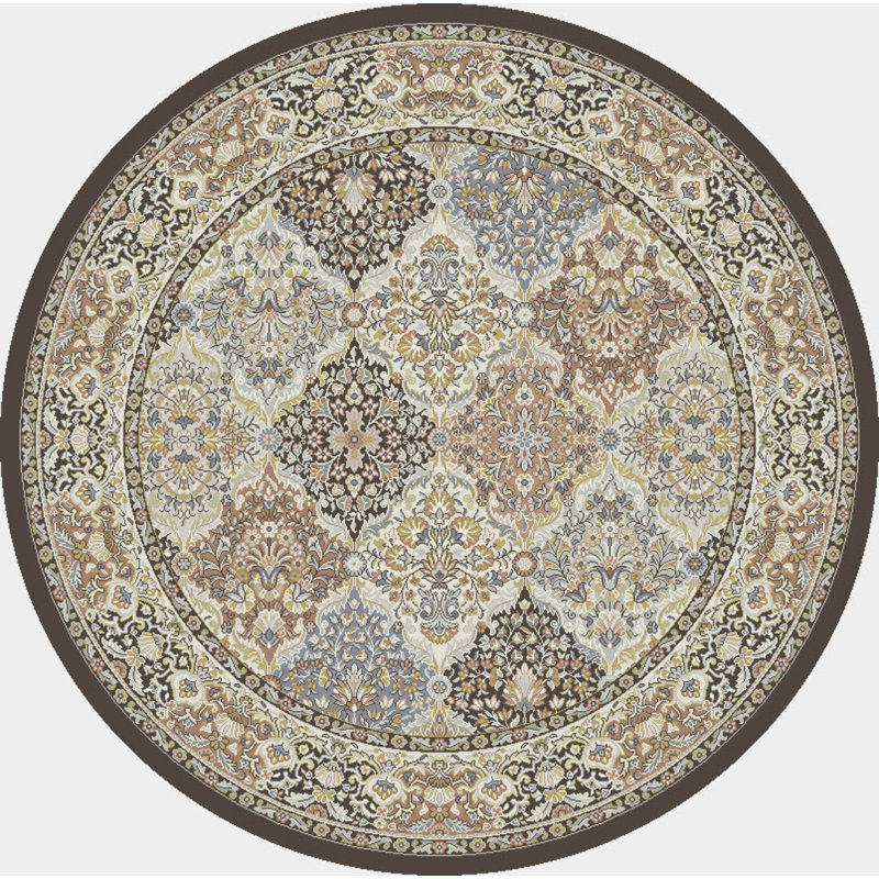 ANCIENT GARDEN 5.3 RD 57008-3235 BROWN/BLUE, Round 5'3"