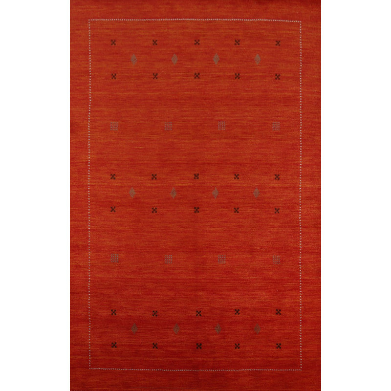 Tapis indien en laine fait à la main de style Gabbeh 5 x 8