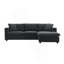 Ensemble de canapé modulaire 100,4 x 64,6 po, ensemble de canapé en L avec 2 coussins gratuits, ensemble de canapé en tissu de polyester à 4 places avec repose-pieds convertible