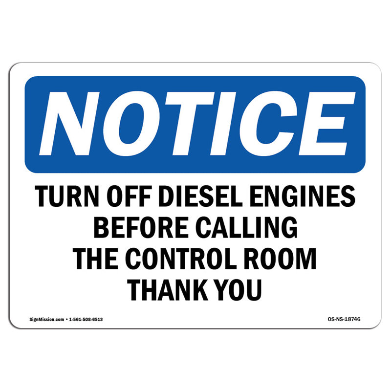 Turn off Diesel Engines Before Calling