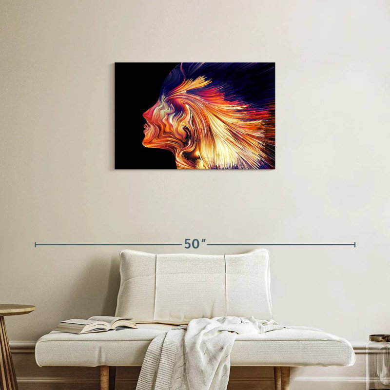 Profil abstrait dynamique Leisha, H 20 po x l 30 po