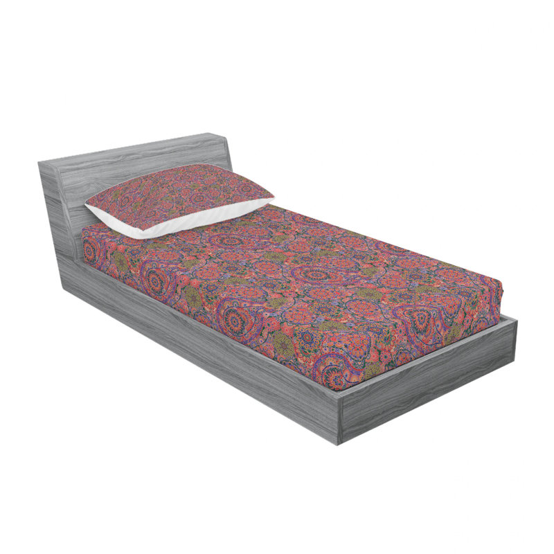 Microfiber Floral Sheet Set, Twin XL Sheet Set with 1 Pillowcase, Floral 2