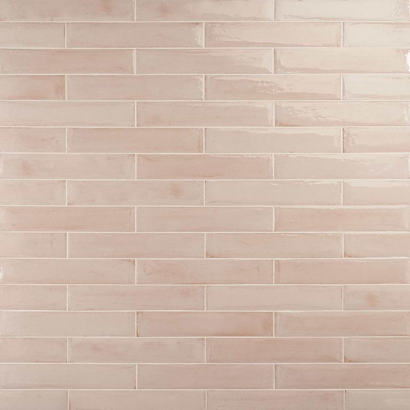 Paint 3x16 Glossy Porcelain Tile, Rosa Pink