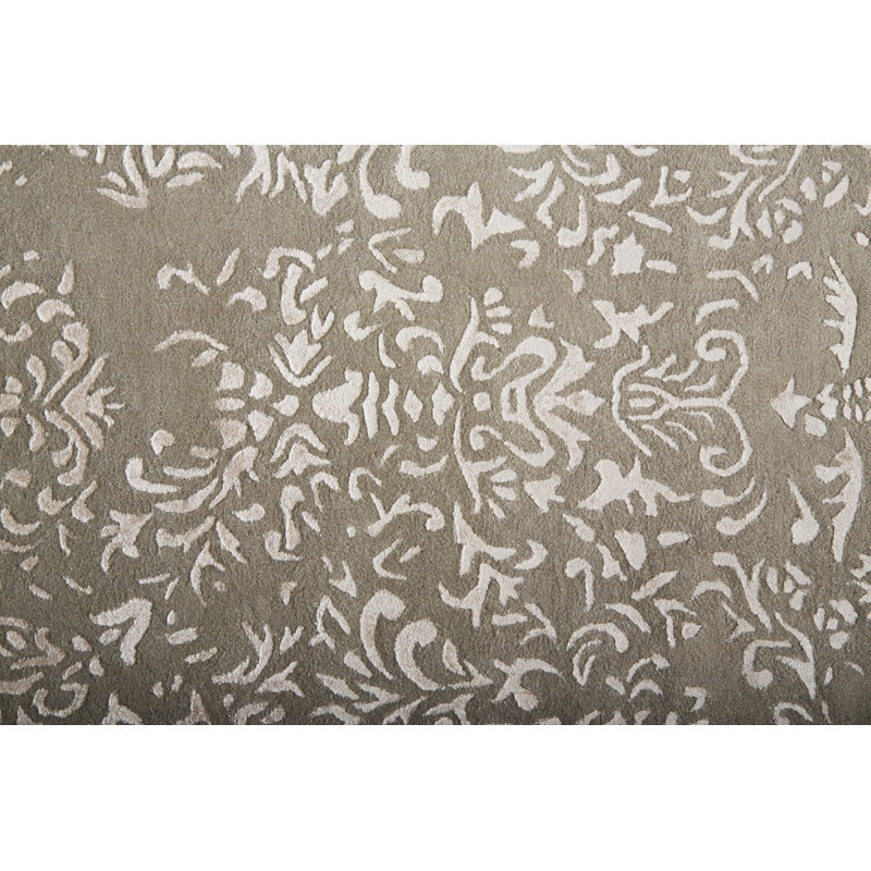 Tapis brun touffeté à la main Leeson, Rectangle 5 pi x 8 pi