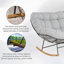 Gifty Steel Outdoor Loveseat Rocker Chair-593079666