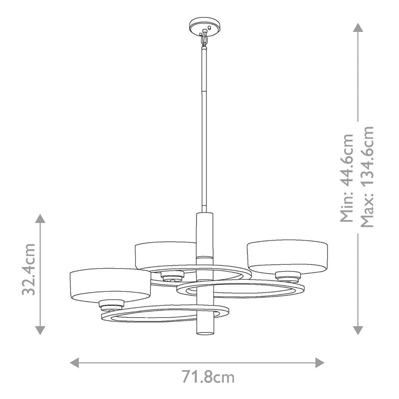 Whitehead 3 - Light Shaded Chandelier