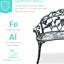 Banc d'extérieur en aluminium moulé, orné de roses et de motifs floraux, style antique, deux sièges en métal pour terrasse, pour une touche décorative, 2
