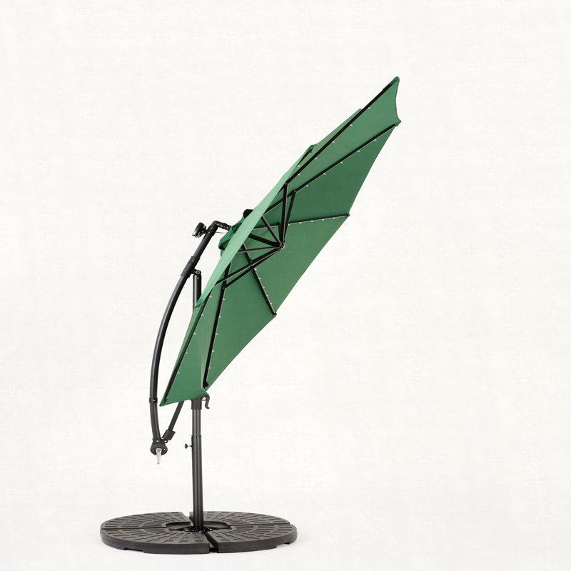 Parasol de marché à DEL 10 pi (vert foncé), Vert foncé