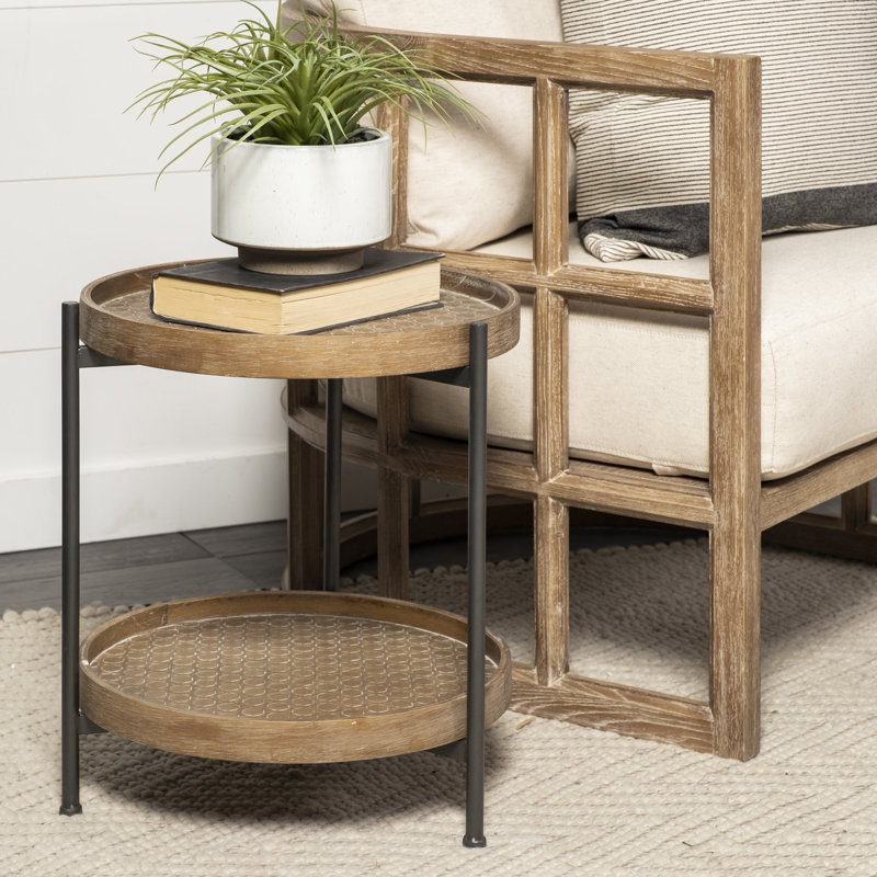 Gaier Solid Wood Tray Top End Table