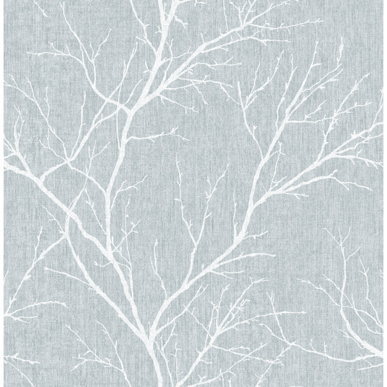 Fresco Duck Egg Winter Tree Wallpaper
