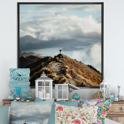 Exploring  Hiking mountain views - Hiking Canvas Wall Art