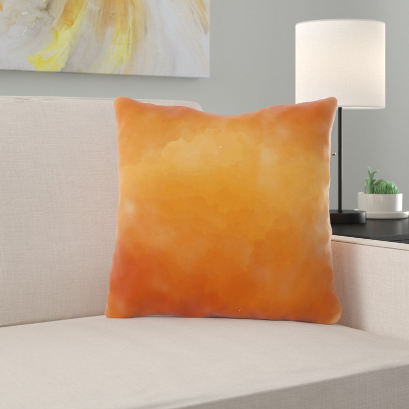 Coussin décoratif aquarelle , Microsuède, Intérieur