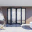 Porte de patio pliante en aluminium à 3 panneaux de 96 po de largeur KaMic VersaFold-115270055-92194946-92194948