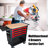 4 Drawer Metal Tool Cart With Adjustable Shelf And Wheels - Enormous Garage Storage Solution Drawers Broad Workshop Option