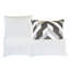 Ensemble d'édredon brodé blanc texturé 7 pièces avec taies décoratives et coussins décoratifs, microfibre de polyester-121256529