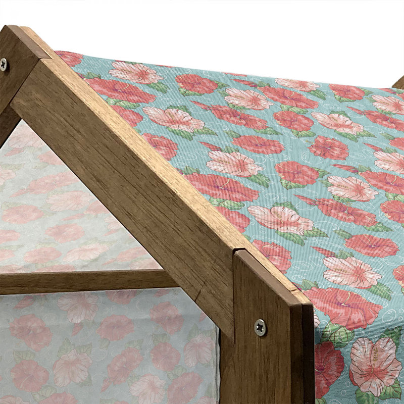 Niche pour chien en bois, H 32,28 po x l 39,37 po x P 28,35 po