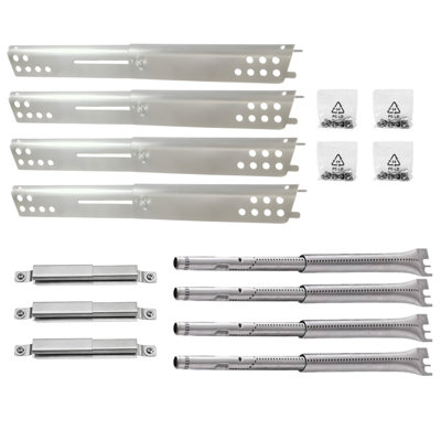 Ensemble de 4 brûleurs de gril et plaques chauffantes de remplacement pour les barbecues Charbroil Performance and Advantage