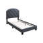 Cadre de lit simple de taille européenne, gris anthracite, bouton, toile de jute, support central, sans sommier tapissier avec cadre gris anthracite-1490890810