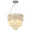 Luminaire suspendu en cristal et verre 4 lumières, réglable en hauteur de 15,7 à 51,2 po, prêt pour le plafond incliné-1066138621-1066138623