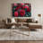 Botanical Geraniums Black Canvas Wall Art-478936733