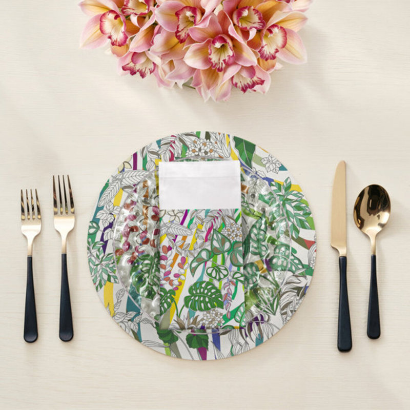 Sabi Jungle Cotton Sateen Dinner Napkins, Natural