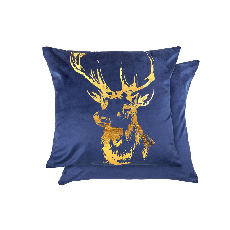 Olgie Square Cushion, Blue