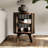 George Oliver Klever End Table with Storage | Round Modern Mid Century Side Table for Small Spaces