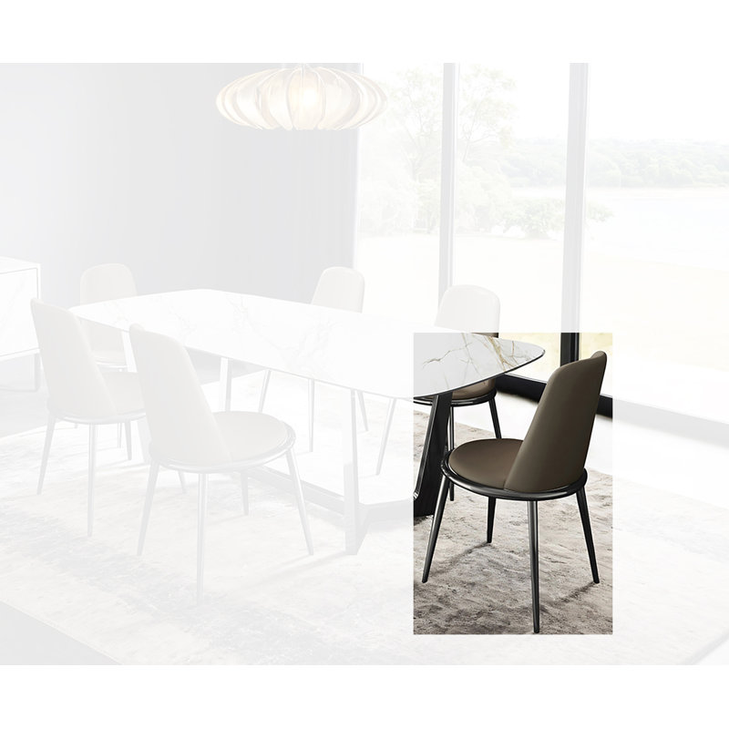 Ensemble de 2 chaises d'appoint Teignmouth, Argent argent