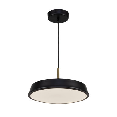 Relyea - 1-Light Pendant - 12"W - Black