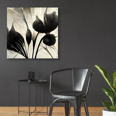 Flowers Black White 31' by Ray Heere, Acrylic Glass Wall Art