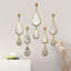 Ensemble de 5 miroirs décoratifs Golden