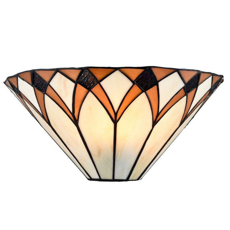 Applique murale vitrail Tiffany, Brun