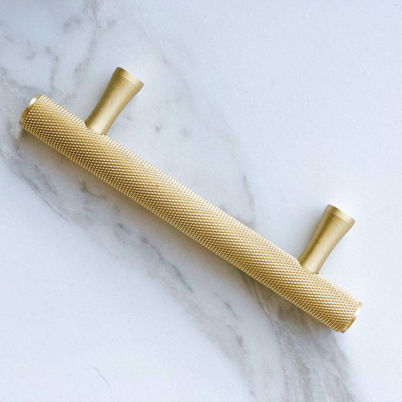 Texture 3" Center to Center Bar/Handle Pull, Brushed Brass