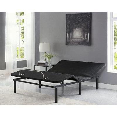 Electric Adjustable Bed Base with Wireless Remote — Ideal for Seniors, Pain-Relief Design, Head & Foot Incline for Back Pain