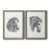 Toile avec cadre gris