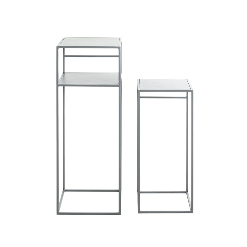 Orola Pedestal Side Table Set
