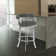Kellum Swivel Counter and Bar Height Barstool with Arms in Faux Leather Upholstery and Metal Legs