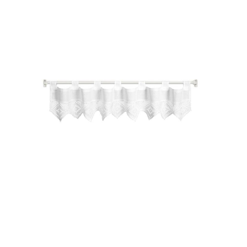 Lysistrate Solid Colour Tailored Window Pelmet, White