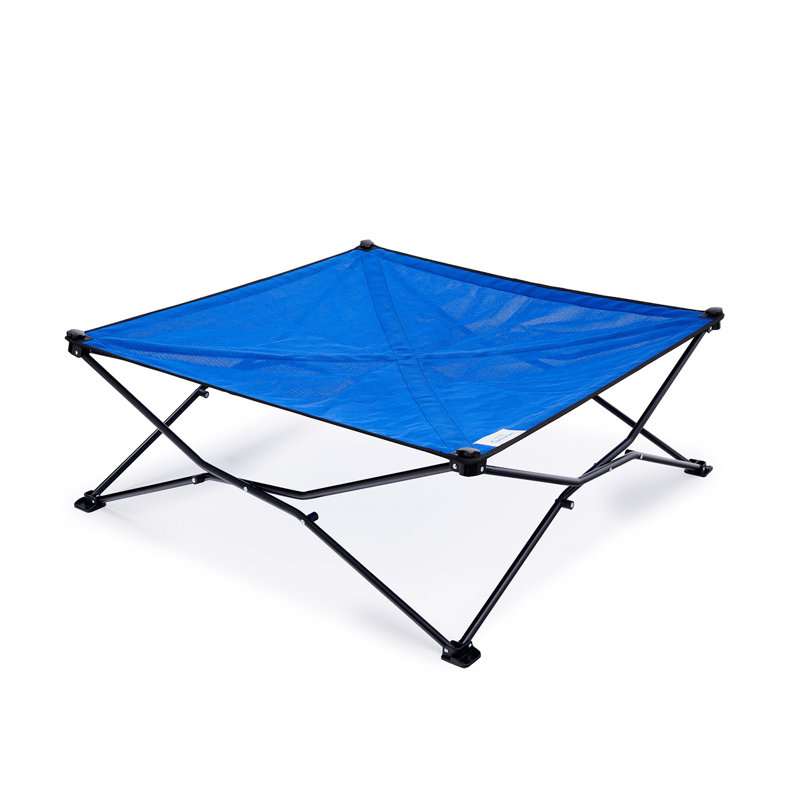 Lit pour animal de compagnie, H 11,5 po x l 41 po x P 41 po, Bleu aquatique