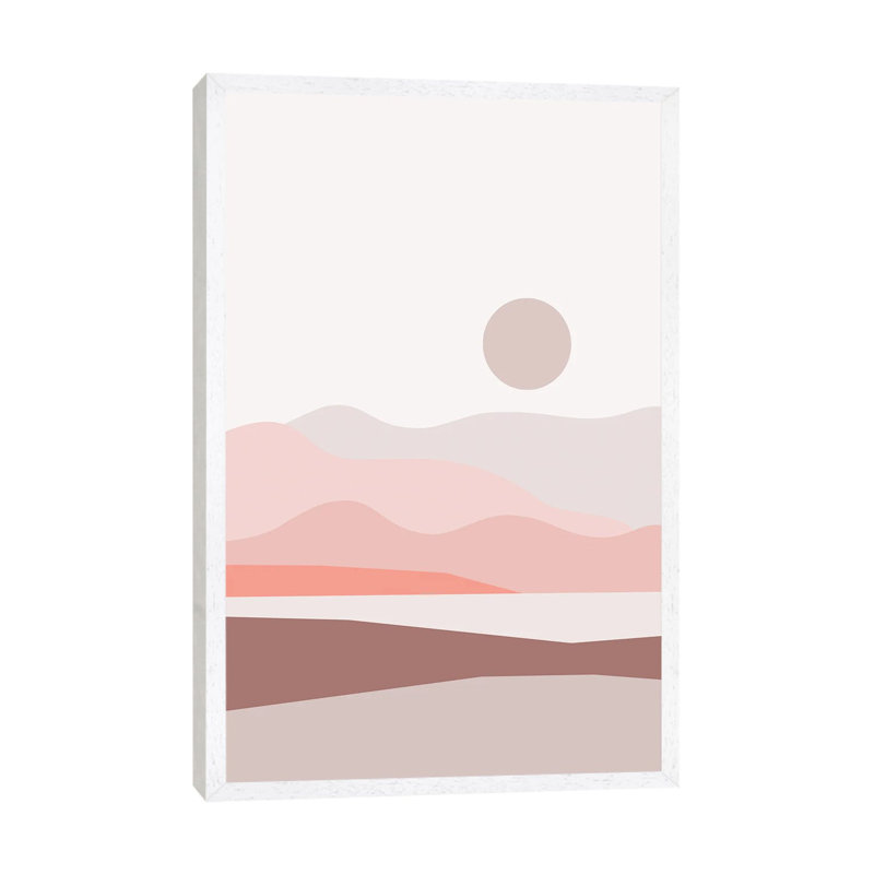 Abstract Landscape IV - Print on Canvas, 152.5 cm H x 101.5 cm W, White Framed