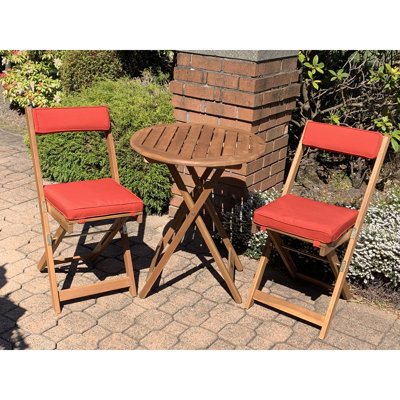 Uma 3 Piece Bistro Set with Cushions