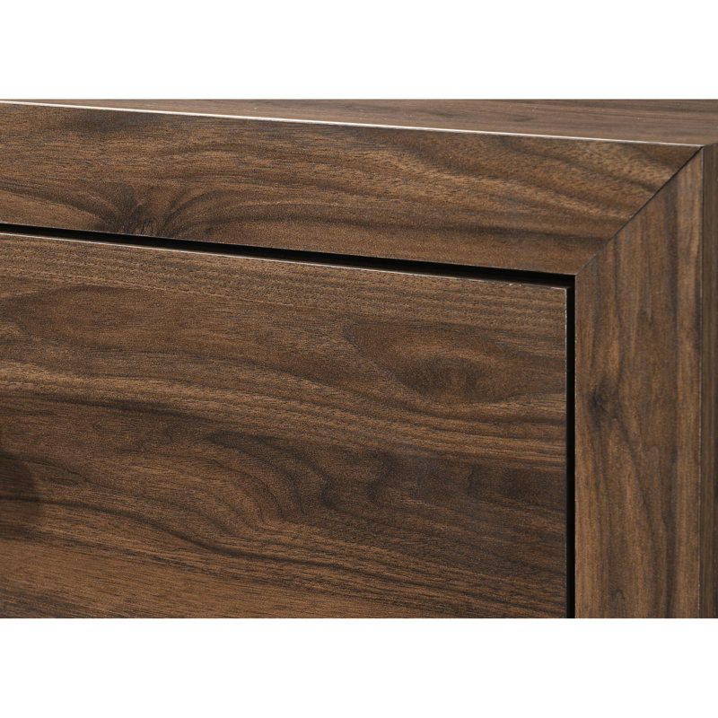 Stylish Brown Cherry Full Size Bedroom - Wooden Components Finish Furniture Modern Bed, Full , Brown