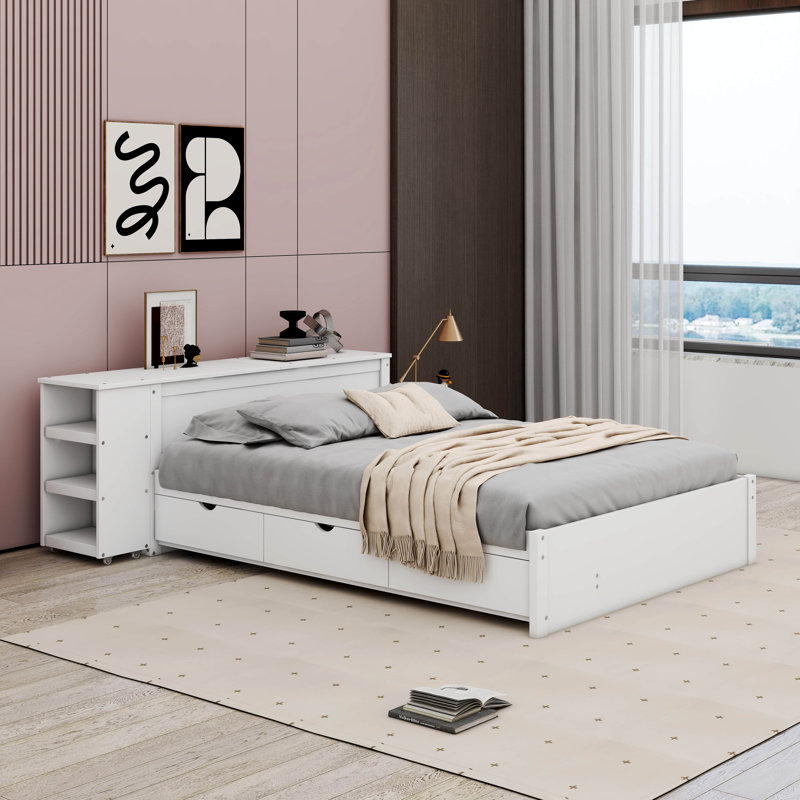 Ortaliz Full Size Platform Bed, White
