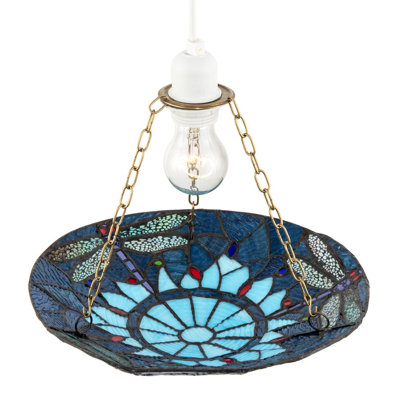 11cm H Glass Bowl Pendant Shade ( Screw On ), Blue