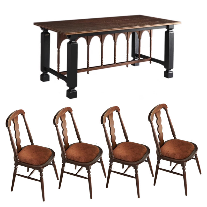 Retro Exquisite And Durable Rectangular Table, 29.92"H x 70.86"L x 35.43"W