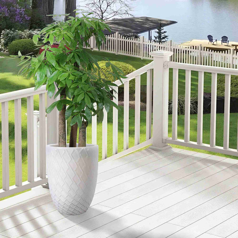 High quality ceramic flowerpot, Milk White