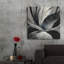 Winston Porter «Flowers Black White 25» par Ray Heere, art mural en métal-1890869119