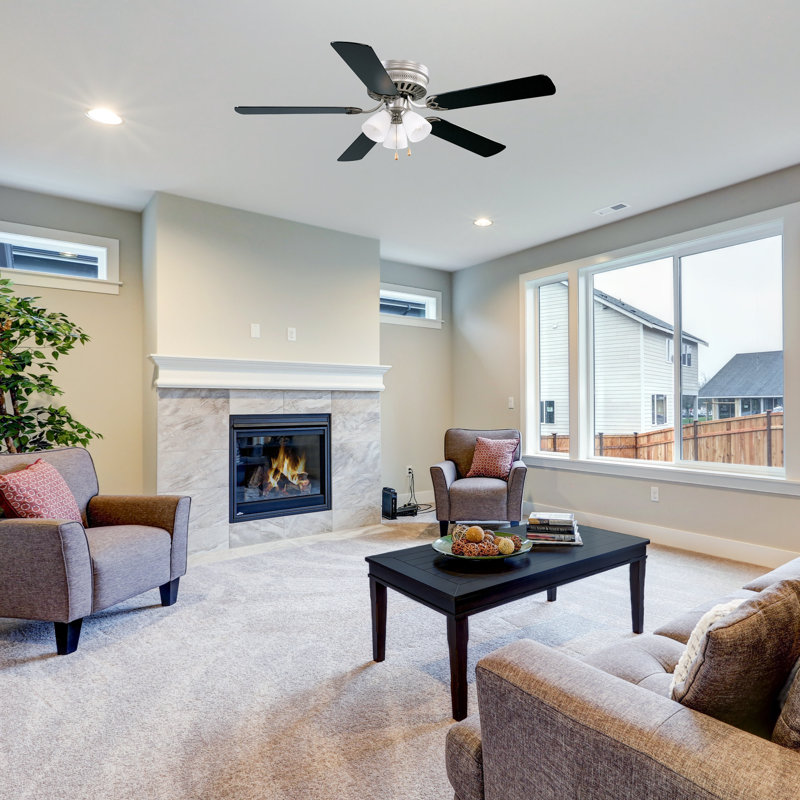 Ventilateur de plafond 52 pales 52 po avec télécommande et ensemble d'éclairage inclus Kalona