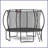 12FT Trampoline Pumpkin- Ladder-Black Red