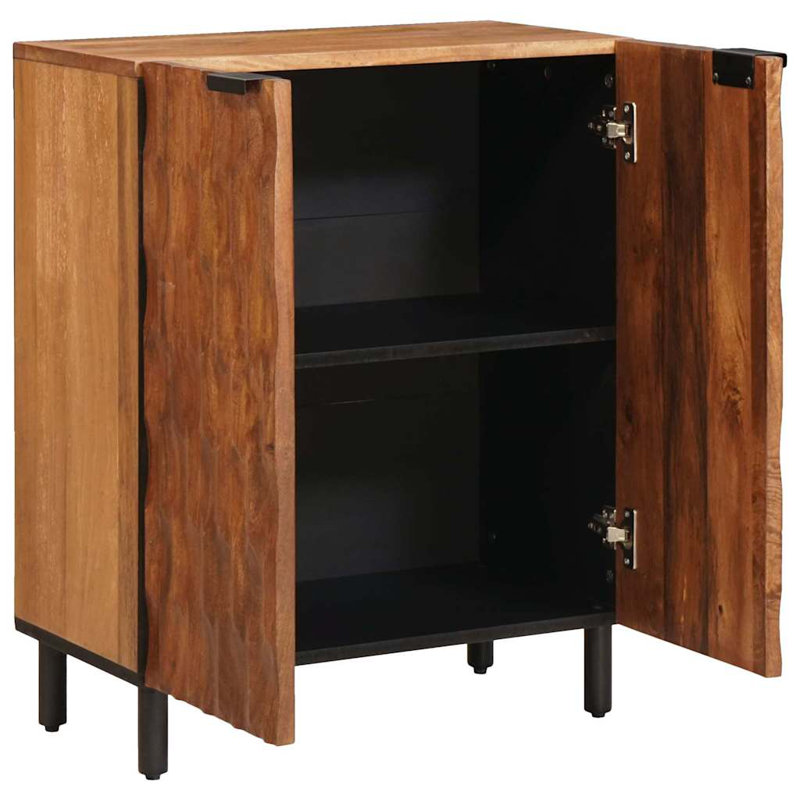 Solid Wood Standard Accent Cabinet, Acacia Brown